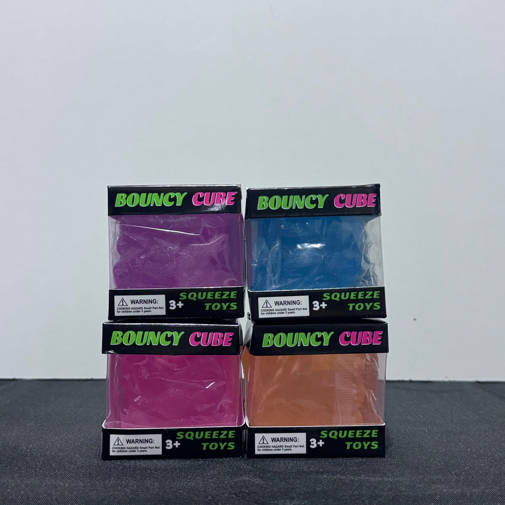 Textured Bubble Cube Squishy - Super Solid Stress Ball Sensory Squeeze Fidget Toy