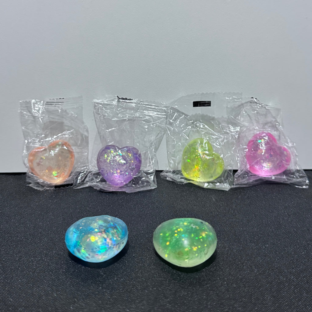 Mini Glitter Heart Squishy - Slow Rise Maltose Sensory Toy