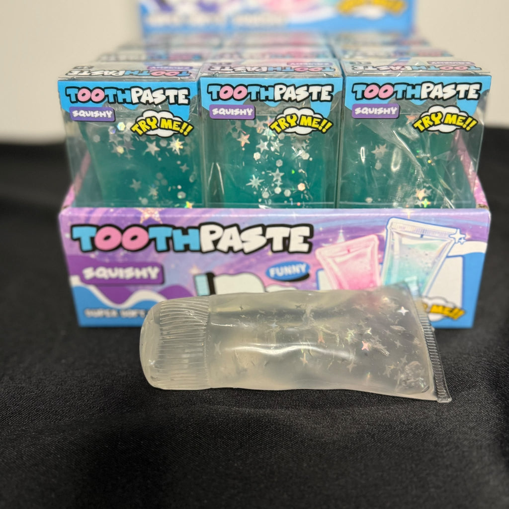Sparkly Toothpaste Clear & Blue Maltose Slow-Rise Squishy