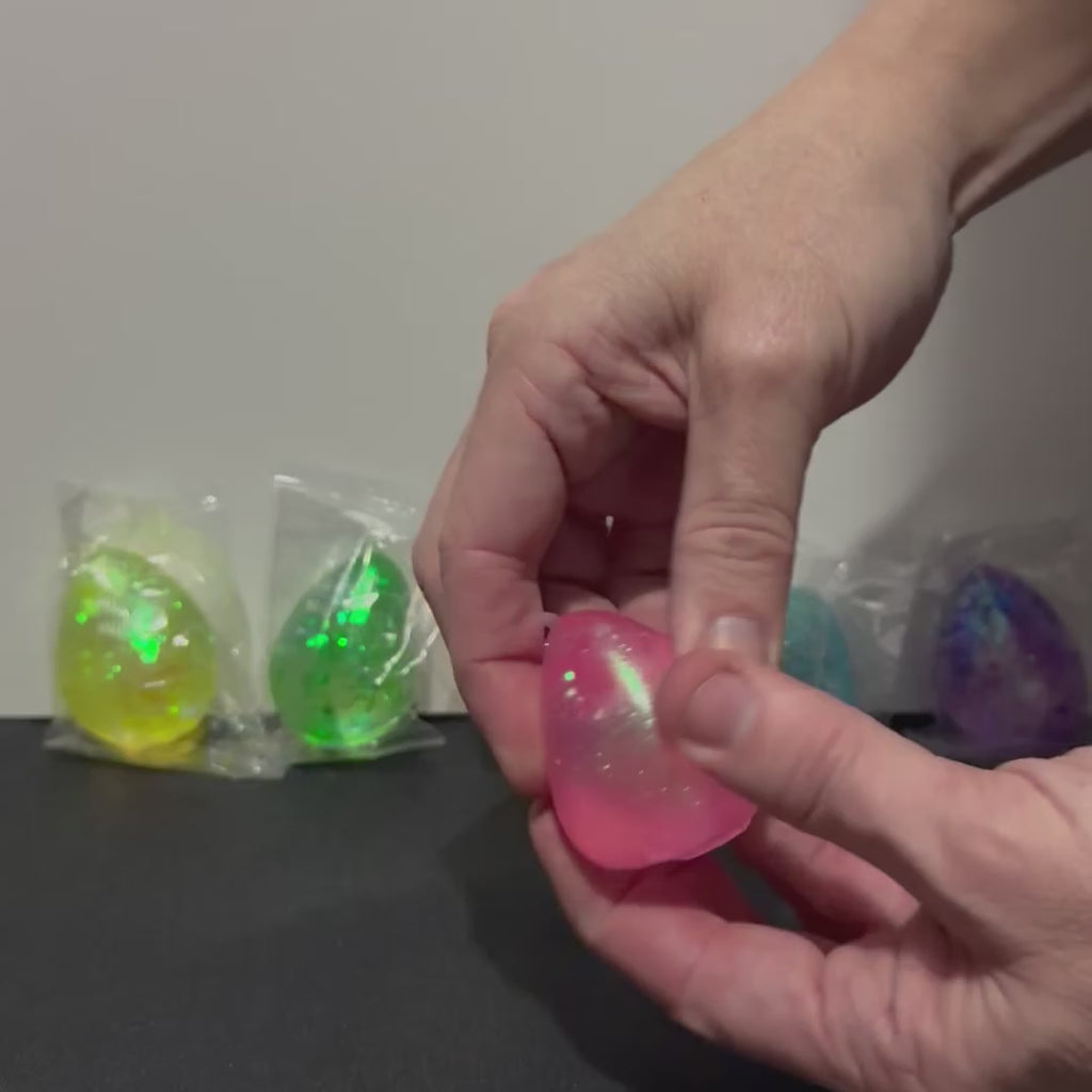 Small Teardrop Squishy Toy - Glitter Dream Drop Sugar Gel Stress Ball Sensory Squeeze Fidget