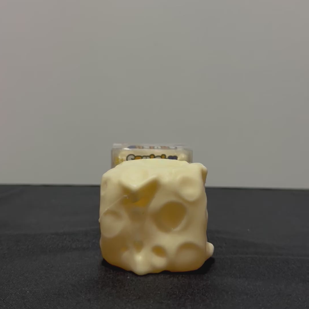 Viral Cheese Squishy Sensory Toy - Slow Rise Stress Relief Cube